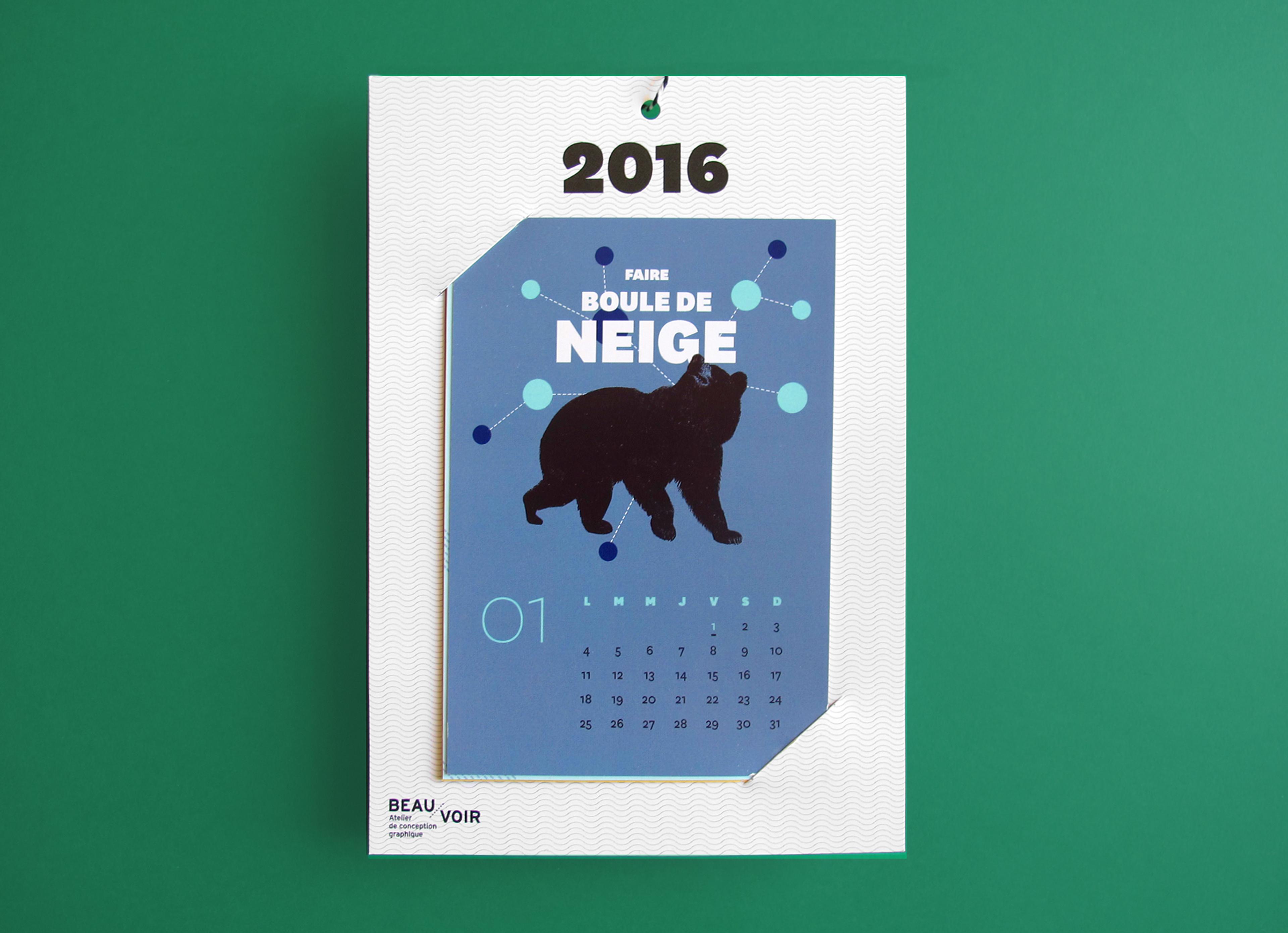 Calendriers de l'atelier Beau/Voir
