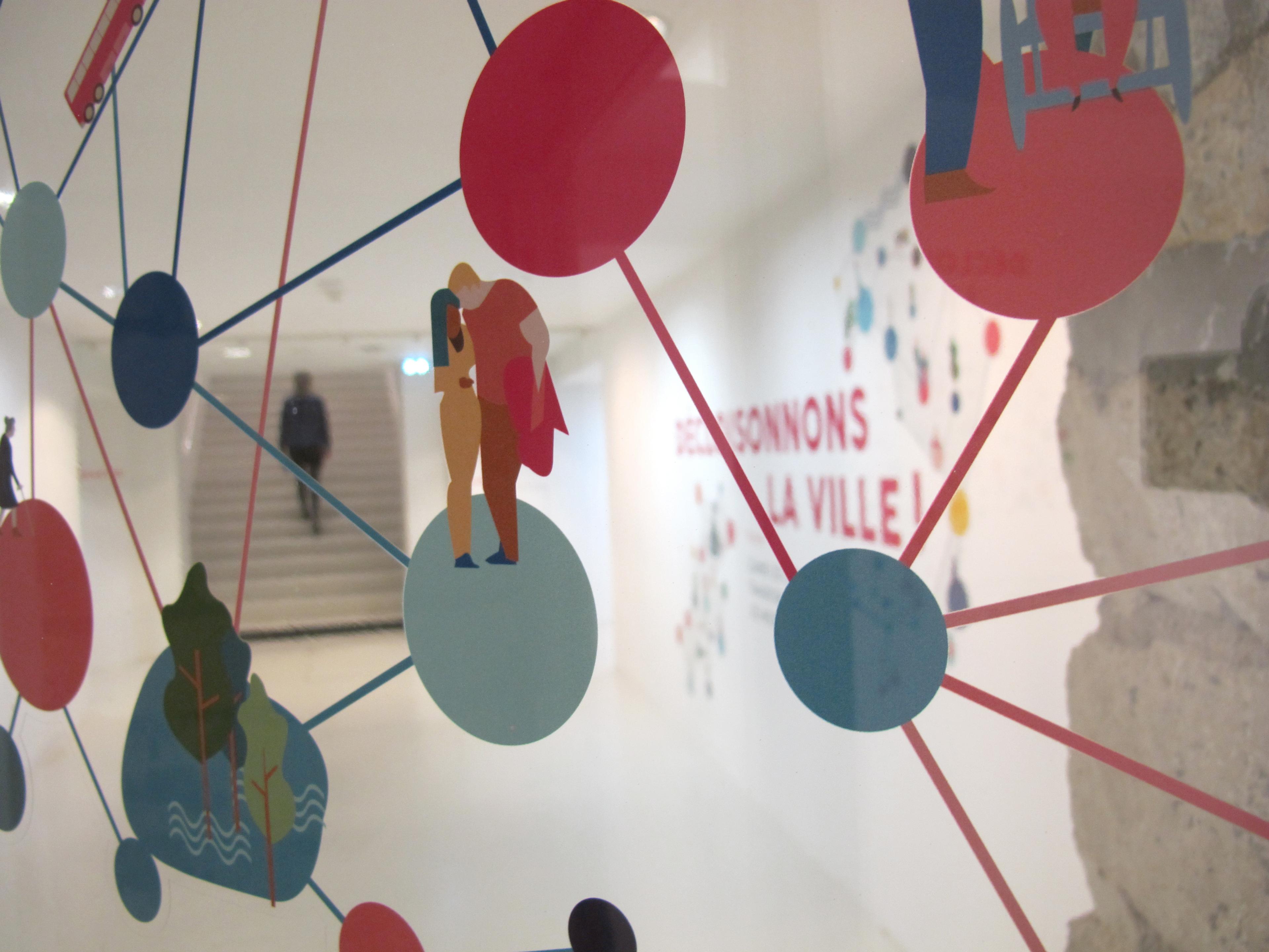 Muséographisme de l'exposition "Décloisonnons la ville"
