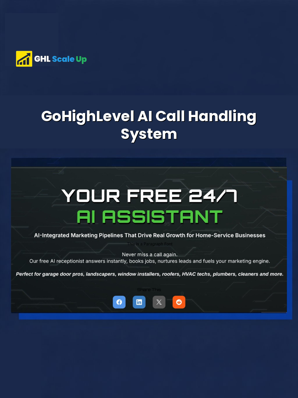 GoHighLevel Go-to-Market System with AI Call Handling for Home-Service Businesses