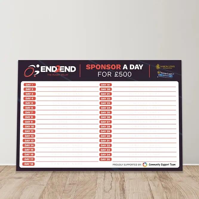 End 2 End Sponsors Board