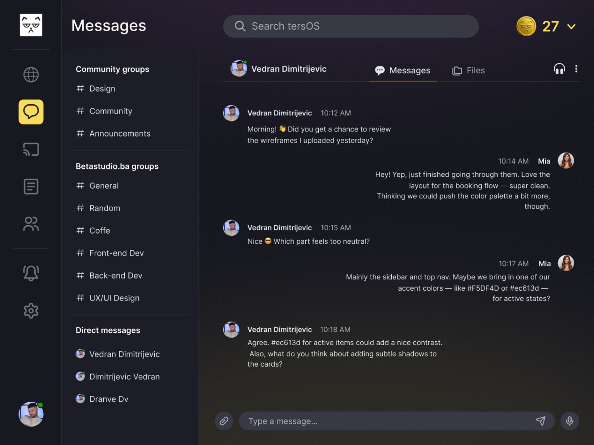 tersOS — The Coworking Operating System