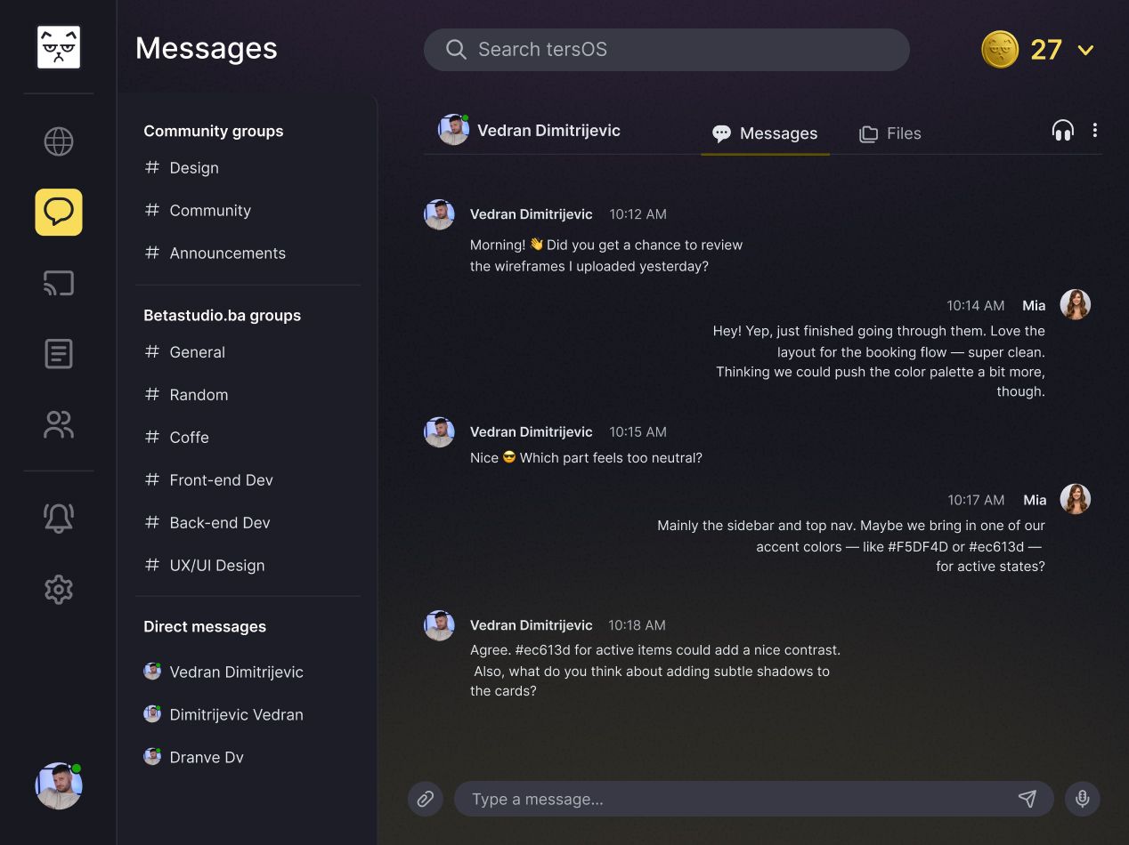 tersOS — The Coworking Operating System