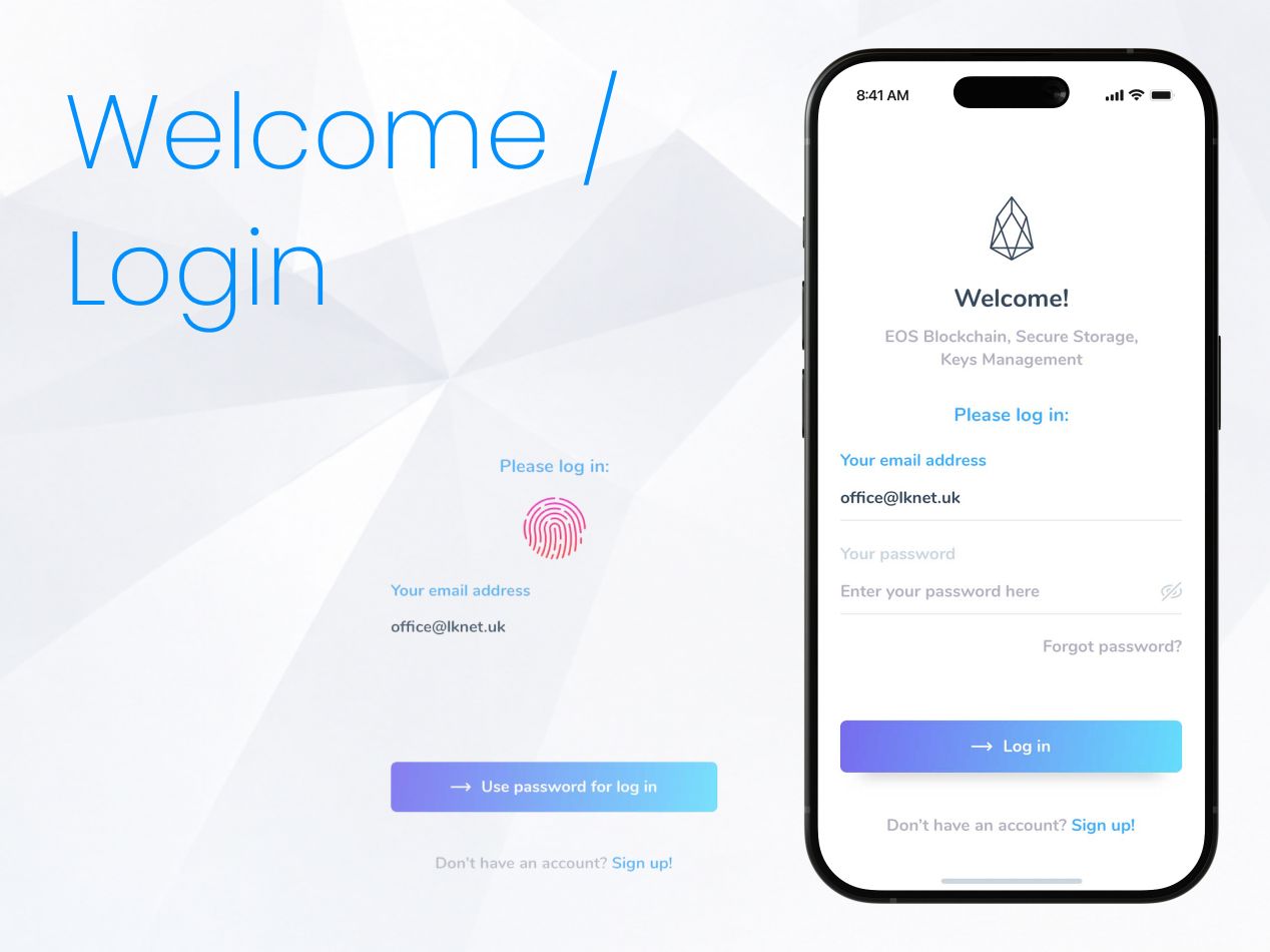 EOS Wallet login