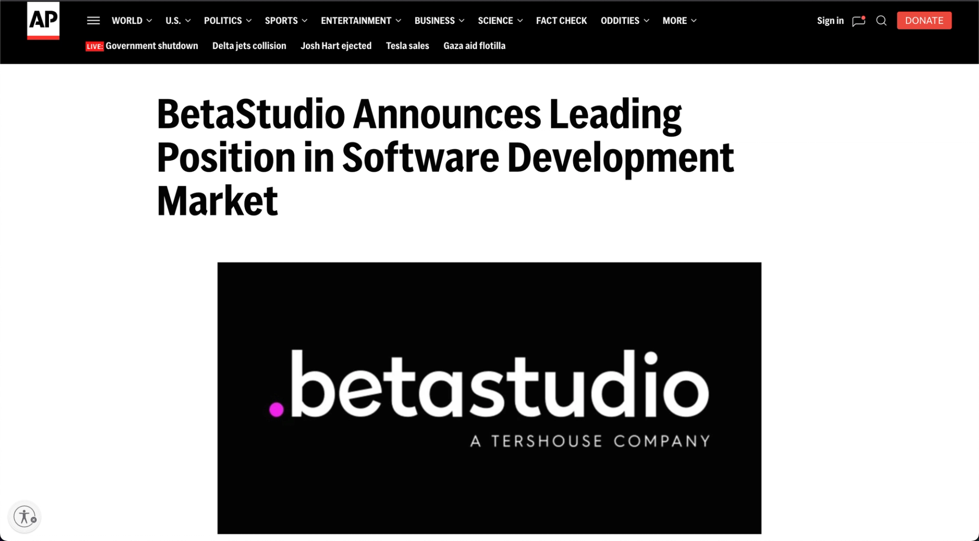 BetaStudio Featured on Associated Press as a Rising Force in Software Development