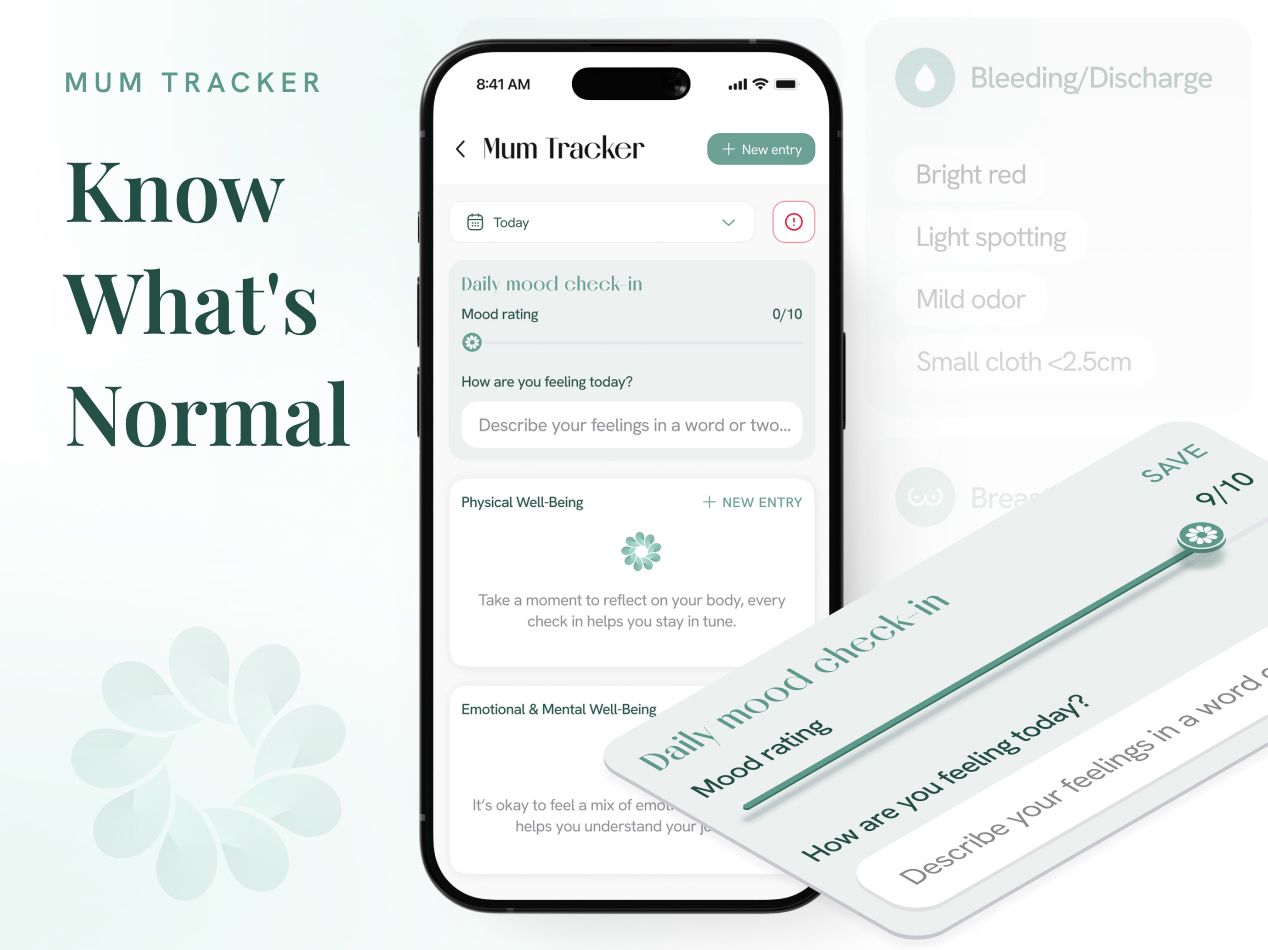 Carea Mum Tracker daily check-in