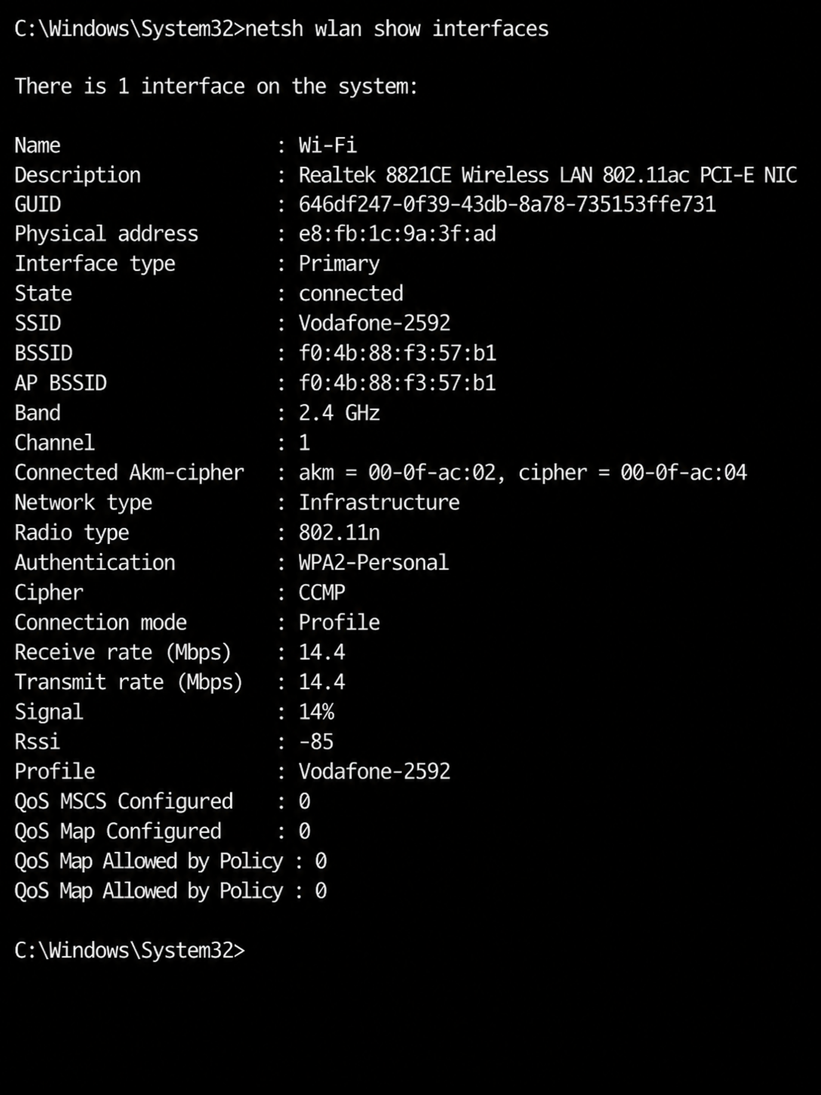Checking Wi-Fi connection settings in Windows while troubleshooting a laptop with ChatGPT