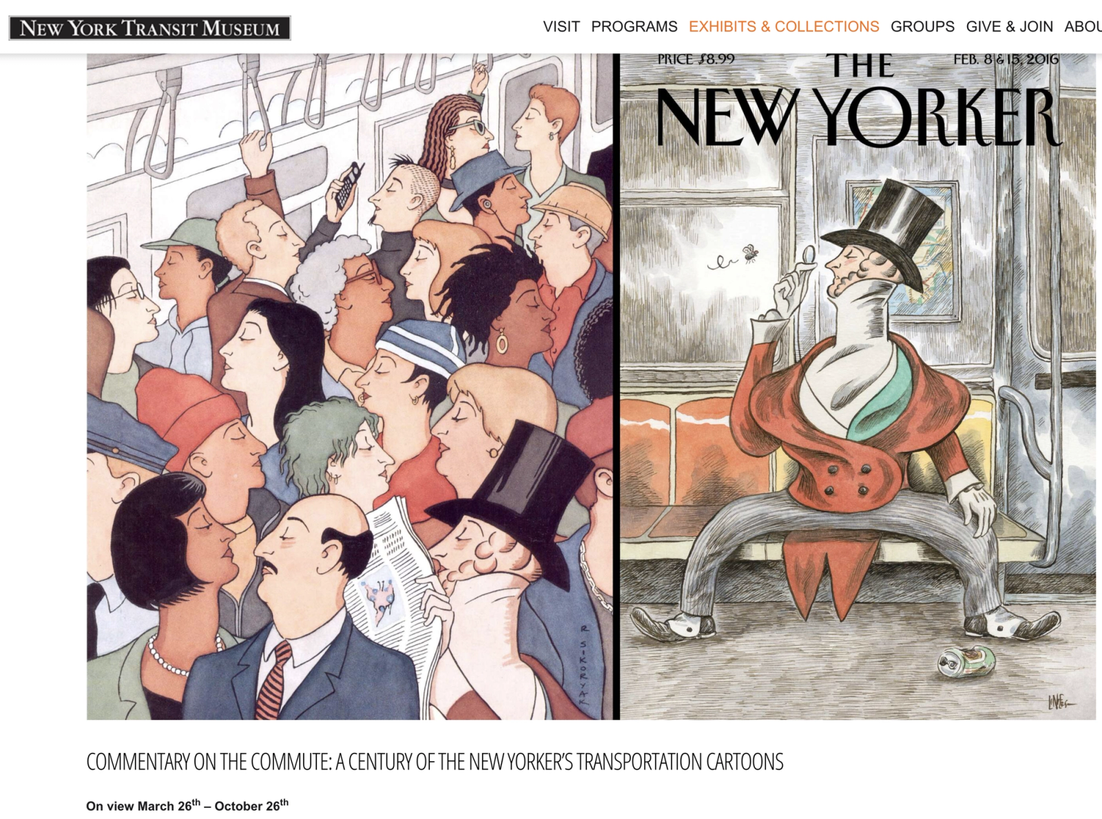New York Transit Museum 웹사이트 캡처화면