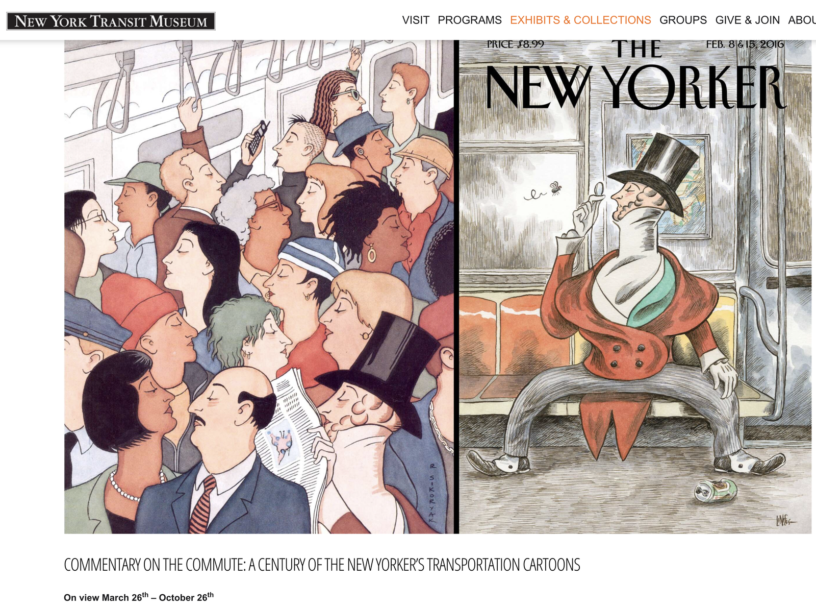 New York Transit Museum 웹사이트 캡처화면