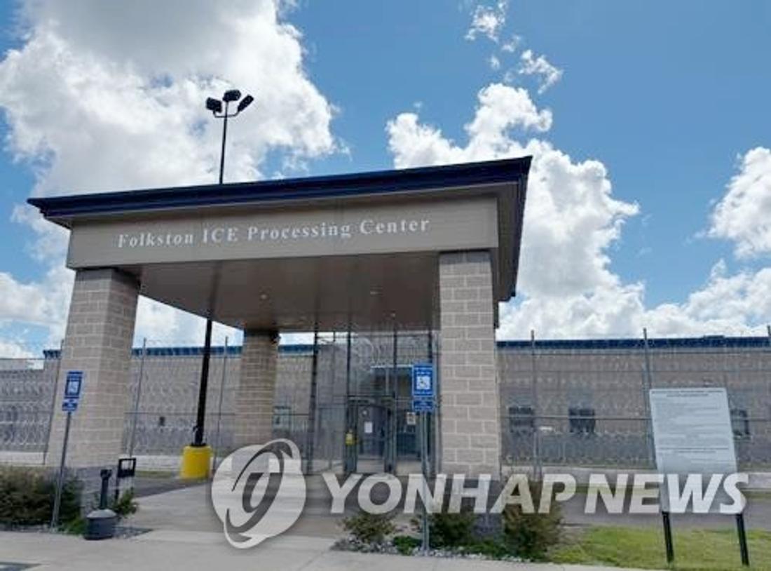 미국 조지아주 이민 당국의 구금 시설 (포크스턴[美조지아주(州)]=연합뉴스) 이유미 특파원 = 6일 미국 당국의 이민단속으로 체포된 현대차-LG엔솔 배터리공장 건설 현장 직원들이 수감돼 있는 있는 조지아주 포크스턴의 이민세관단속국(ICE) 구금시설. 2025.9.7 yumi@yna.co.kr