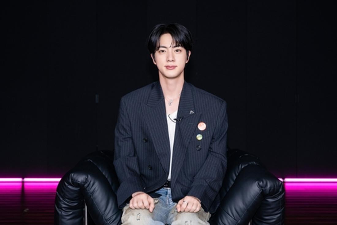 BTS’ Jin is shown in this photo provided by BigHit Music. (PHOTO NOT FOR SALE) (Yonhap)