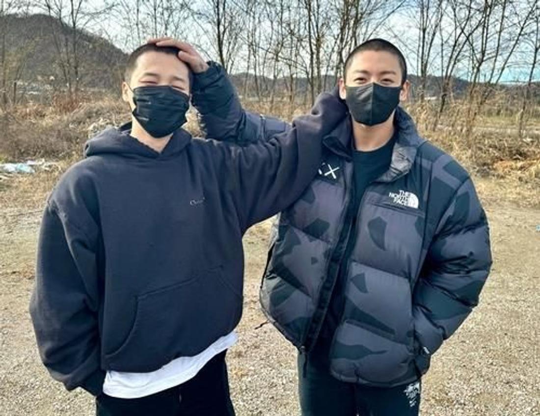 BTS’ Jimin (L) and Jungkook are seen in this photo captured from the band’s official X page. (PHOTO NOT FOR SALE) (Yonhap)