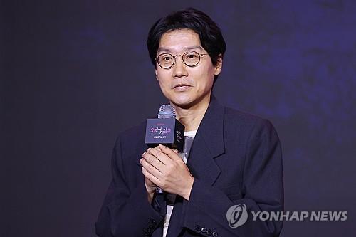 Series creator, writer and executive producer Hwang Dong-hyuk speaks during a press conference for the third and final season of “Squid Game” in Seoul on June 9, 2025. (Yonhap)
