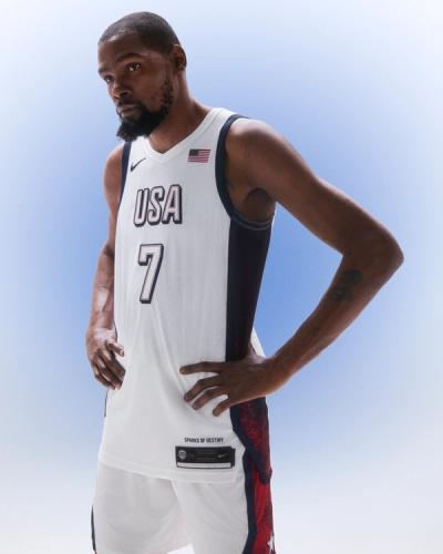 Kevin Durant in a USA Basketball jersey