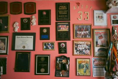 wall of trophies