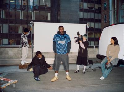 Rai Benjamin with crew