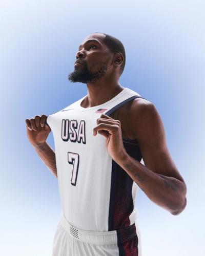 Kevin Durant in a USA Basketball jersey