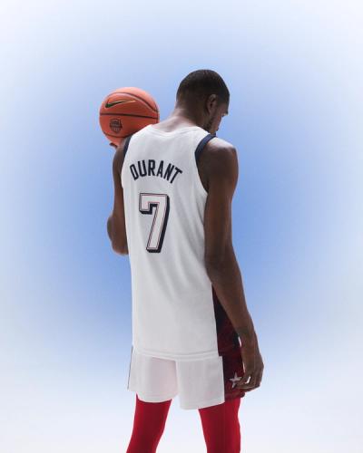 Kevin Durant in a USA Basketball jersey