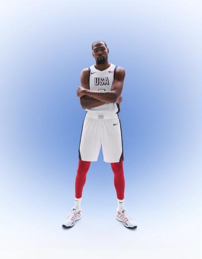 Kevin Durant in a USA Basketball jersey
