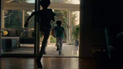 kids running in a house