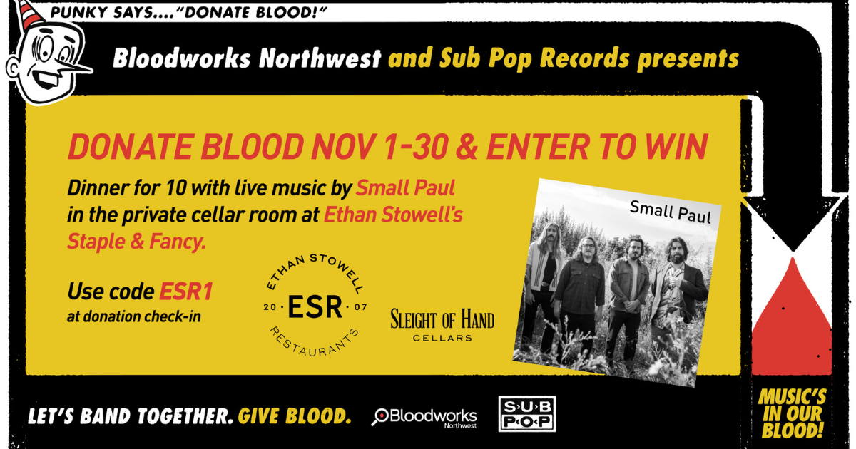 Music's In Our Blood: A Blood Drive For Bloodworks NW | Music In Our ...