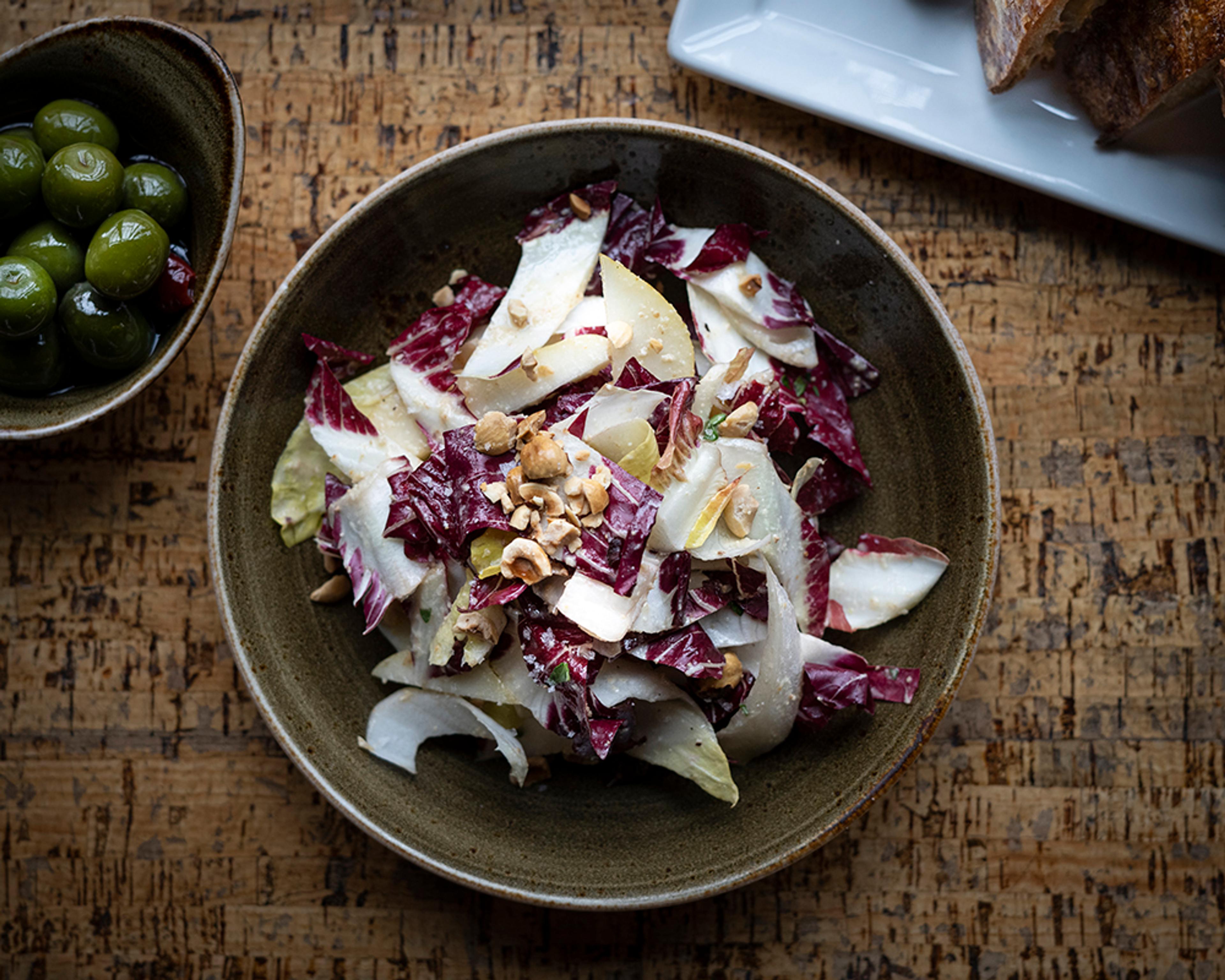 Treviso radicchio salad with apple and parmesan