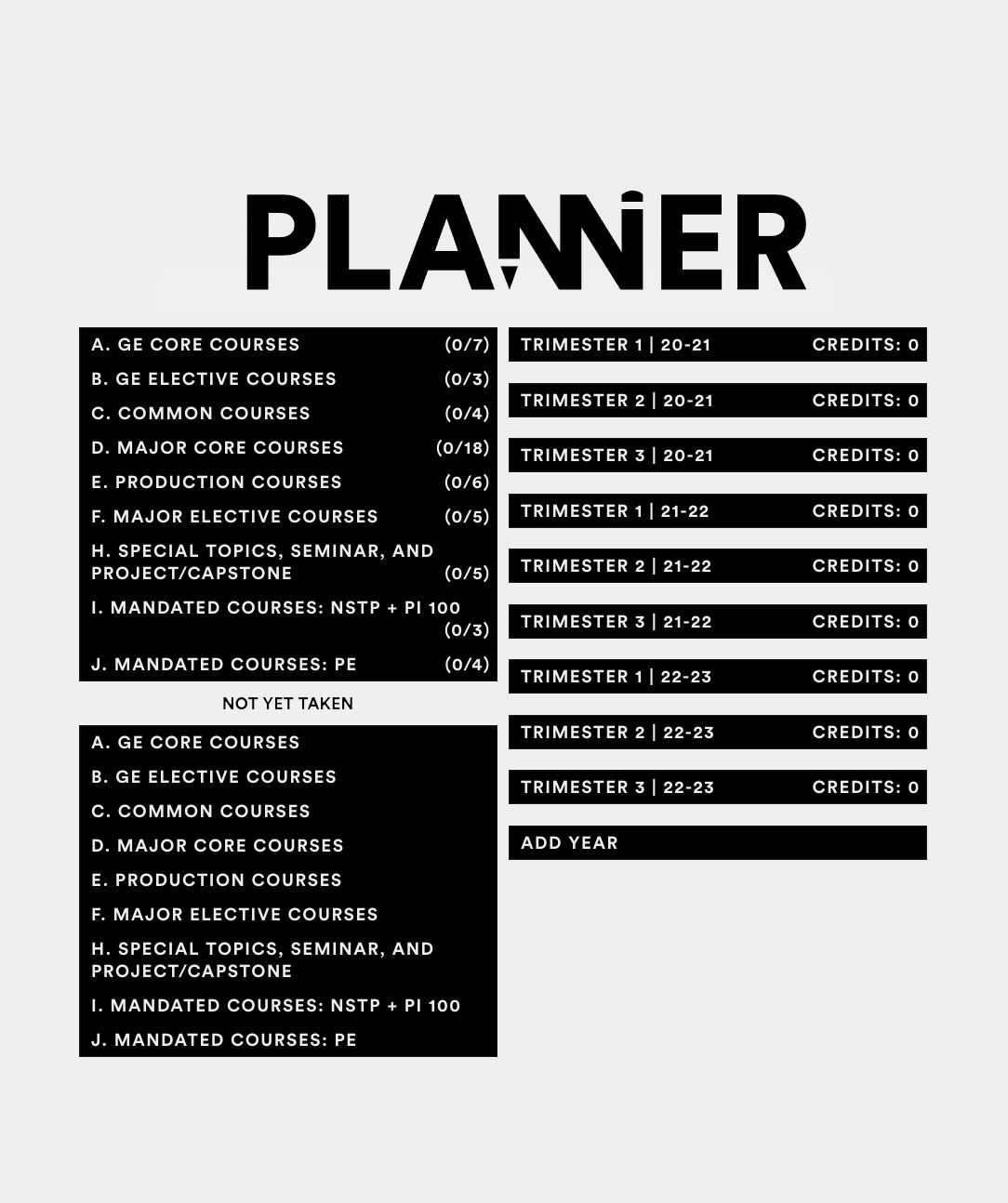 SEADS BAMS Course Planning Tool