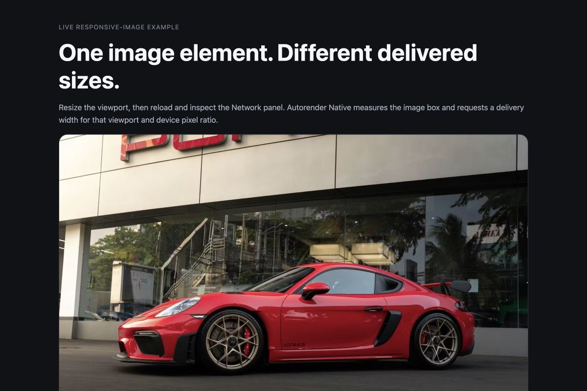 responsive desktop image served via autorender native