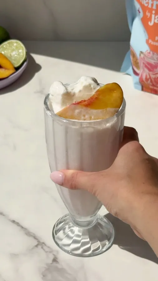 Peaches & Cream Protein Float