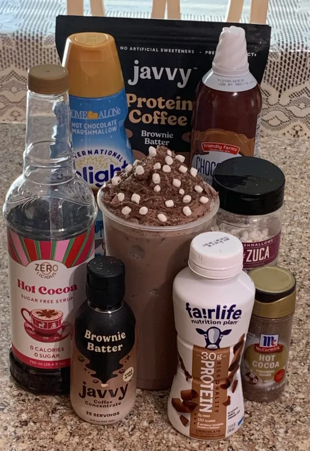 Hot Chocolate Brownie Iced Protein Coffee