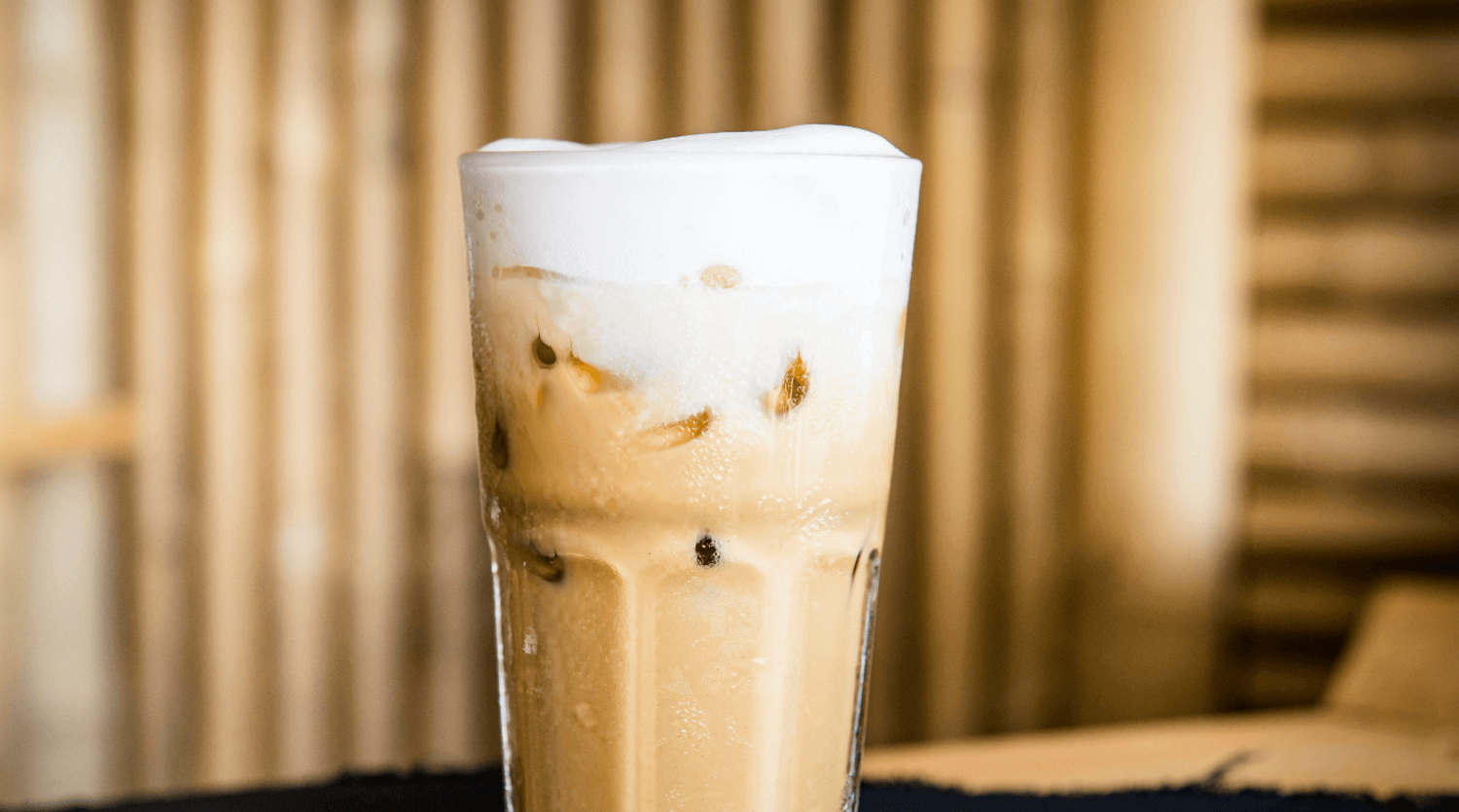 Iced Oat Milk Latte with Orange Blossom Foam - Zen and Zaatar