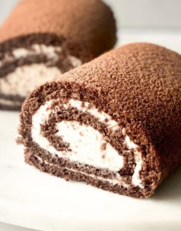 Tiramisu Roll Protein Cake