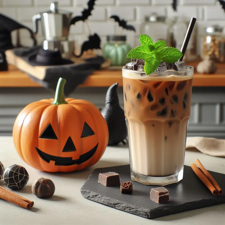 Iced Mocha Mint Cocktail