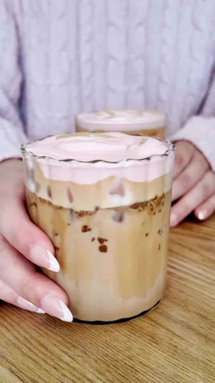 Strawberry Cold Foam Brownie Batter