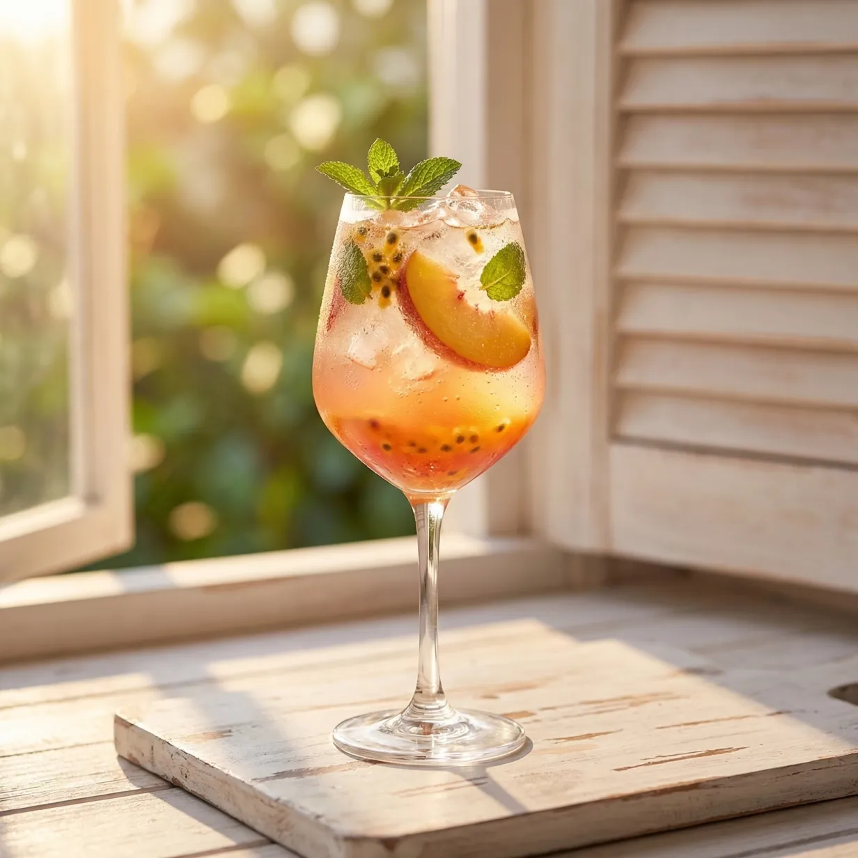 Peach Passion Spritz (Mocktail)