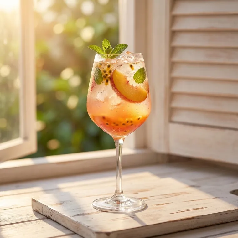 Peach Passion Spritz (Mocktail)