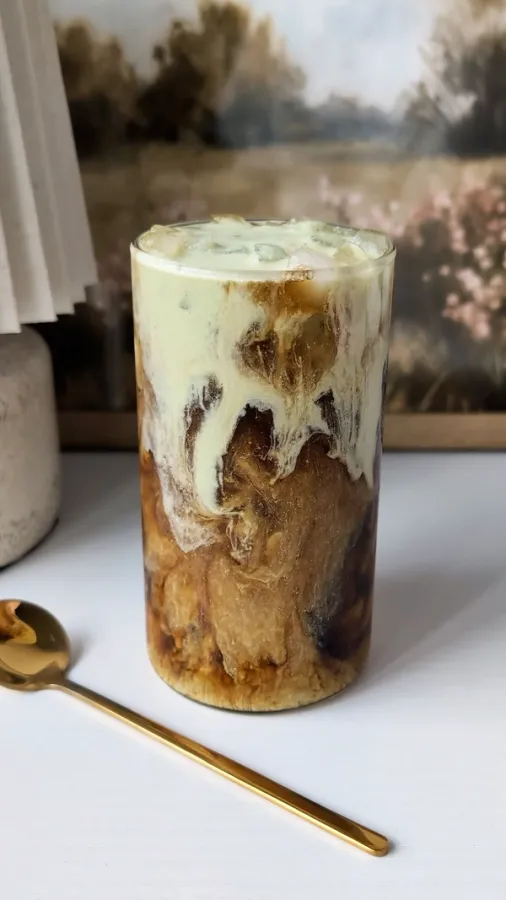 White Chocolate Matcha Cold Foam Coffee