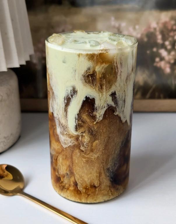 White Chocolate Matcha Cold Foam Coffee