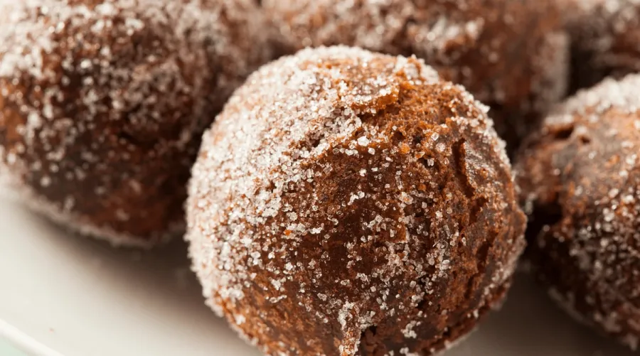 Vegan Coffee Cream Filled Donuts Holes