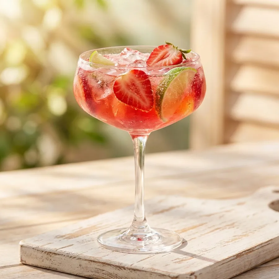 Strawberry Açaí Sparkling Lime Refresher