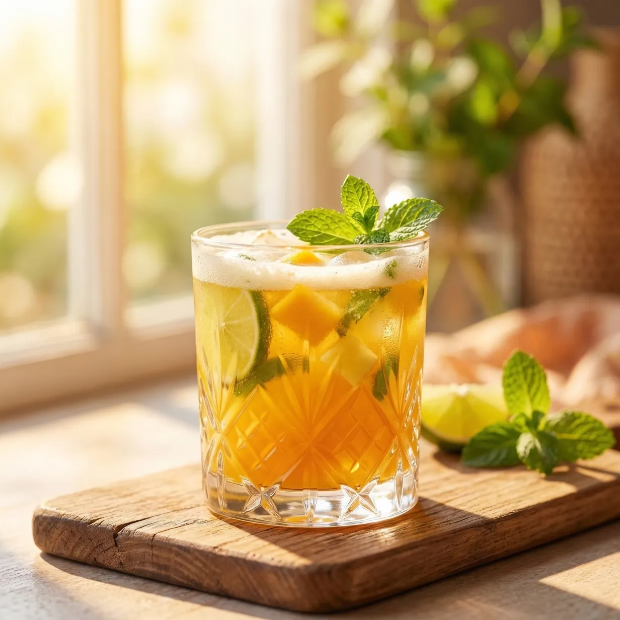 Mango Pineapple Fizz (Mocktail)