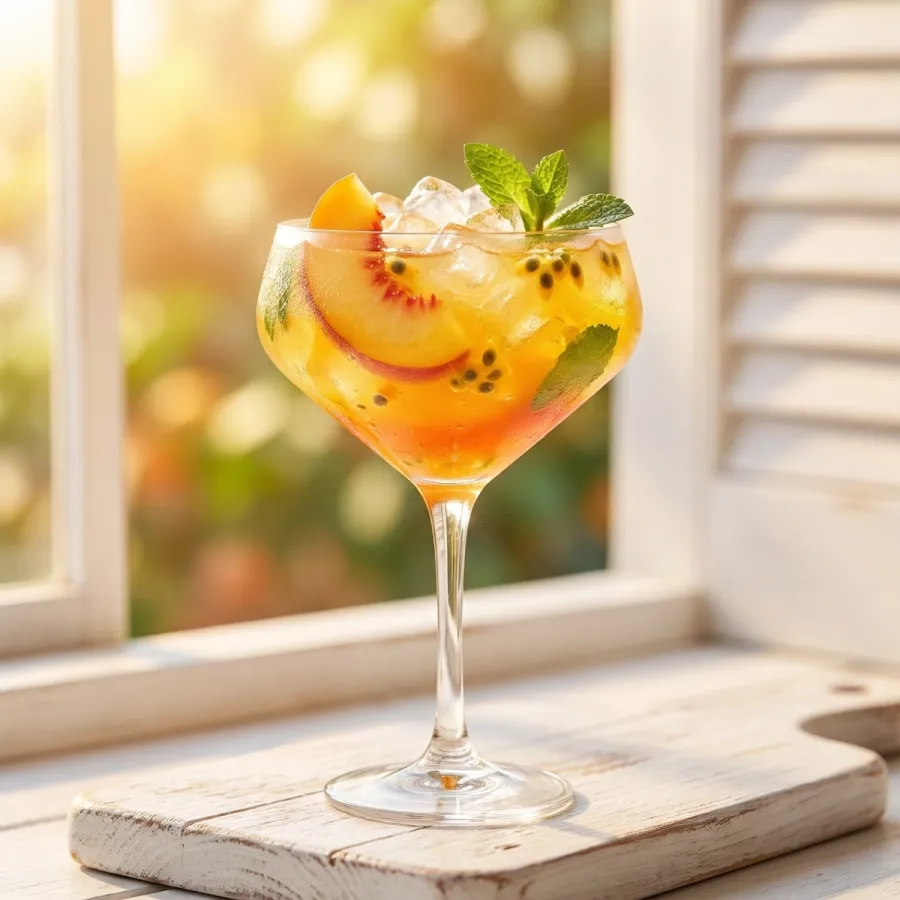 Peach Passionfruit Glow Lemonade