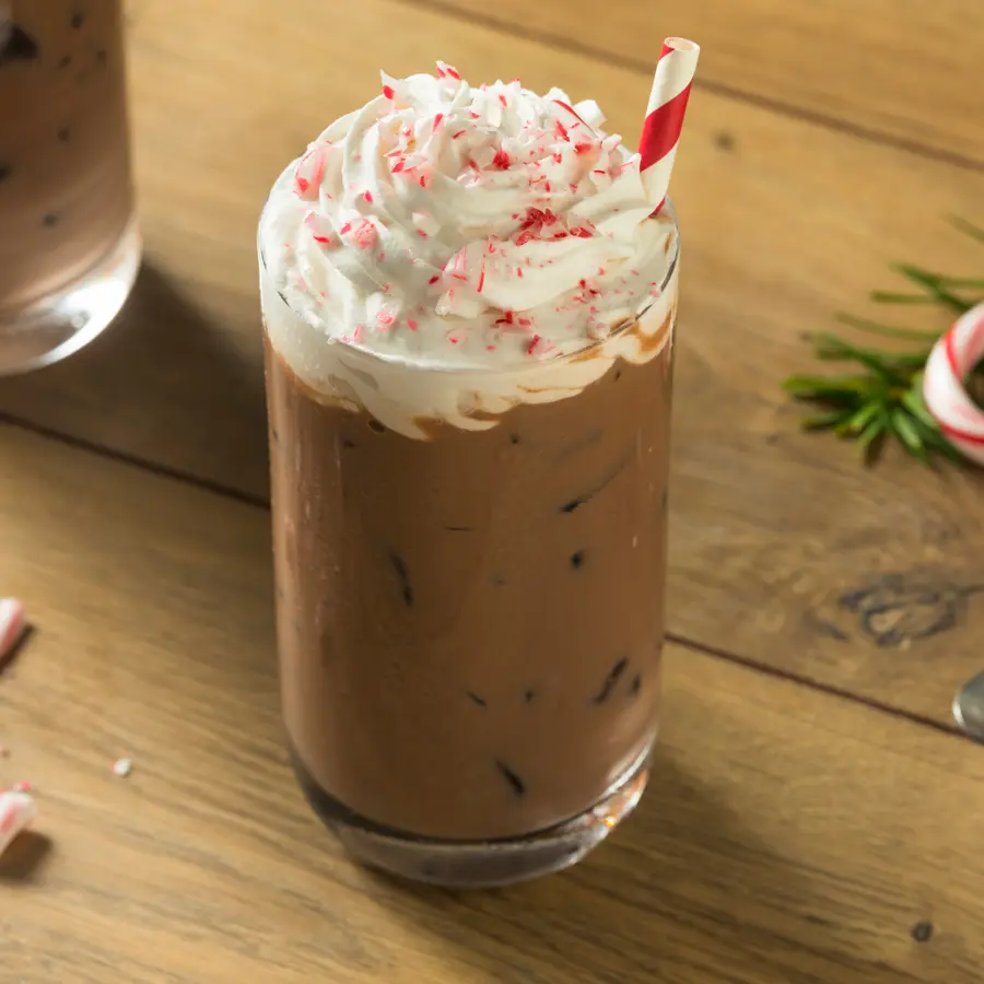 Iced Peppermint Mocha Collagen Latte
