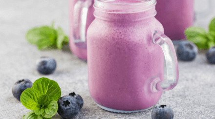 Blueberry Latte Breakfast Smoothie Jars