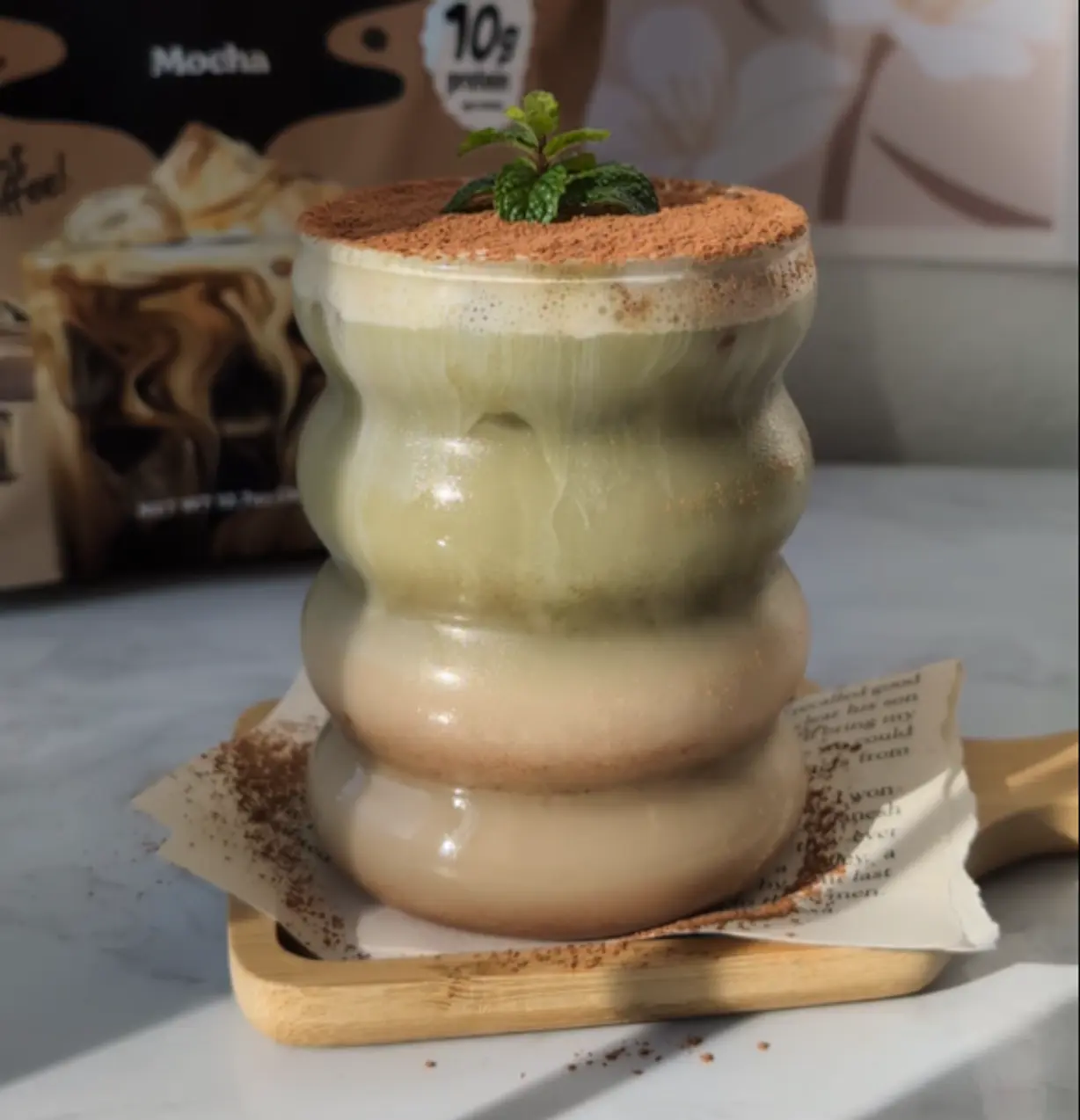 Iced Matcha Protein Mocha
