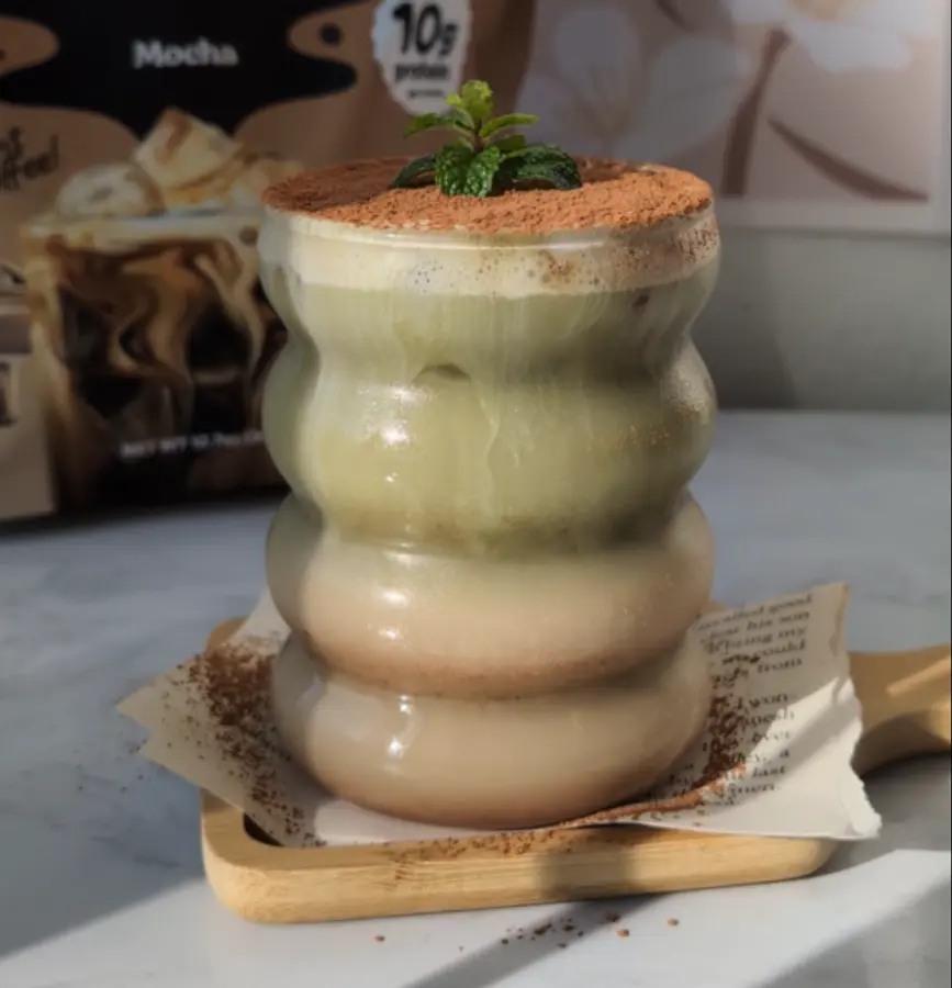 Iced Matcha Protein Mocha