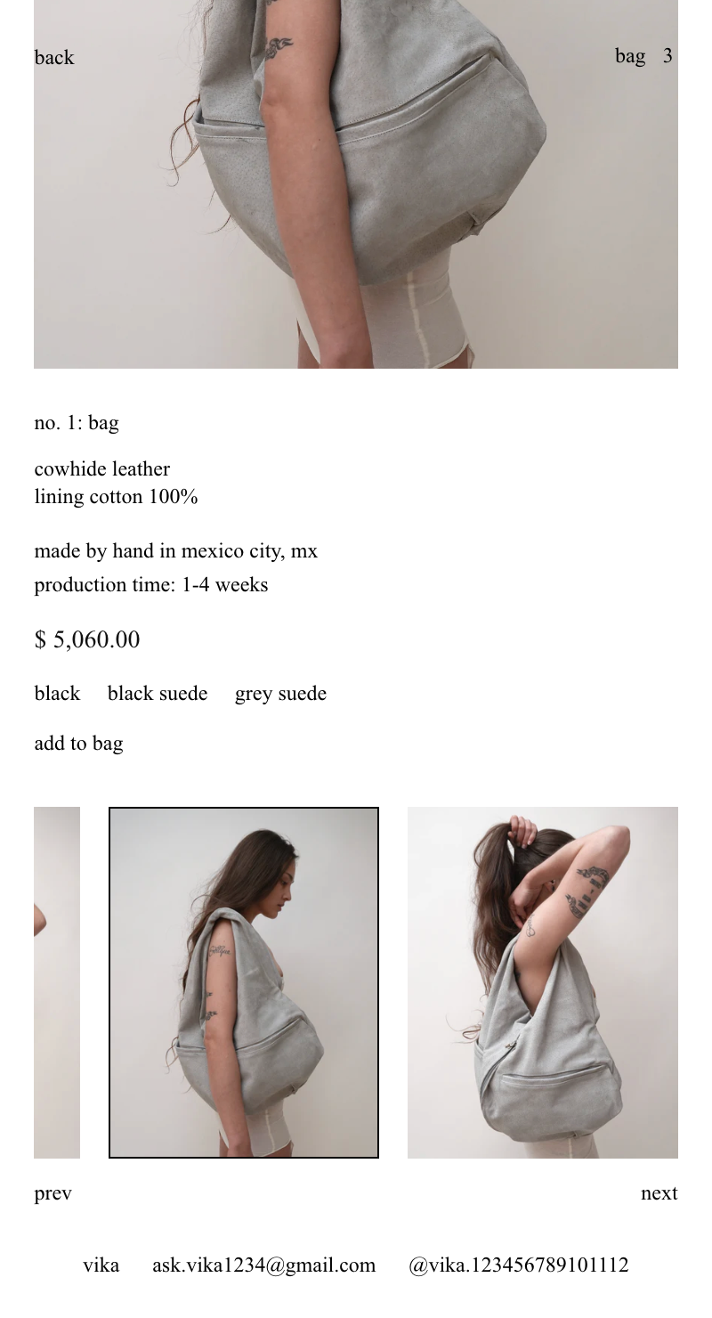 product 1, leather bag