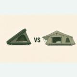 Hard-shell rooftop tent compared with a soft-shell rooftop tent