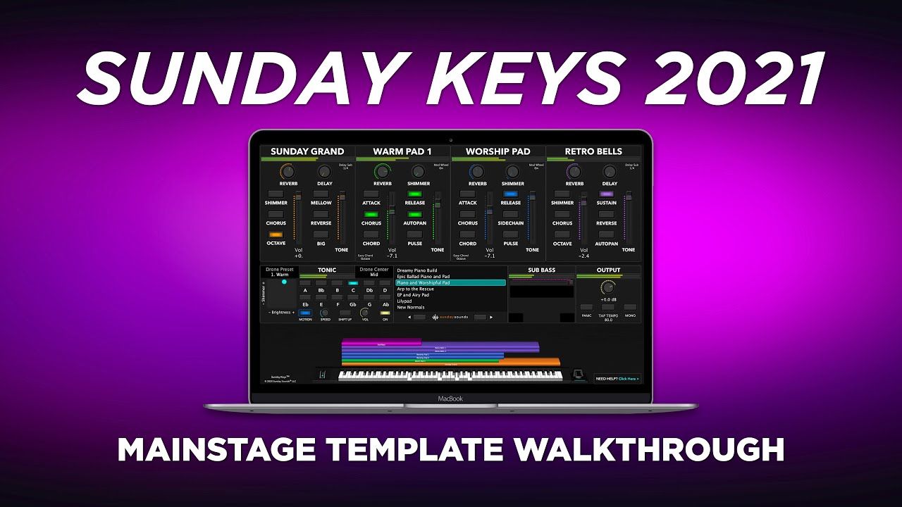 Sunday Keys 1.4 para Mac (.DMG) - La Plantilla Definitiva para MainStage