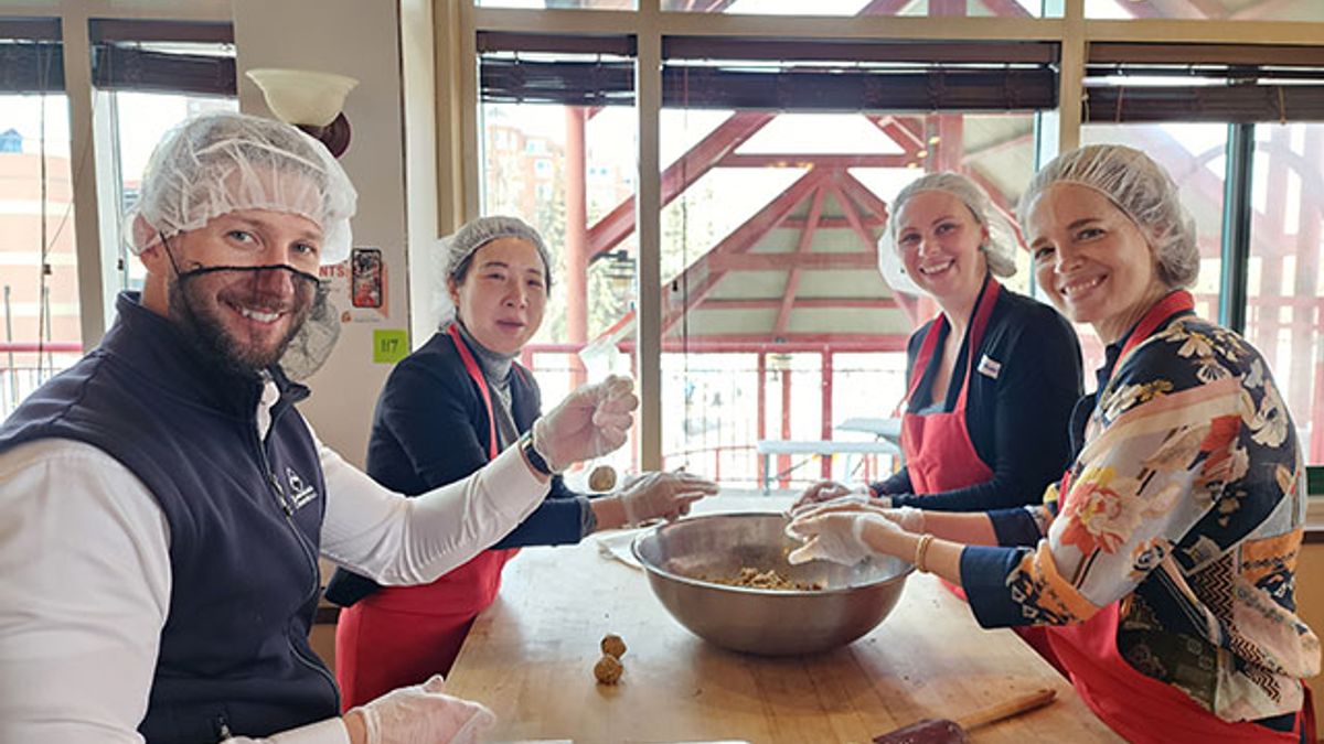 Matco office cooking together