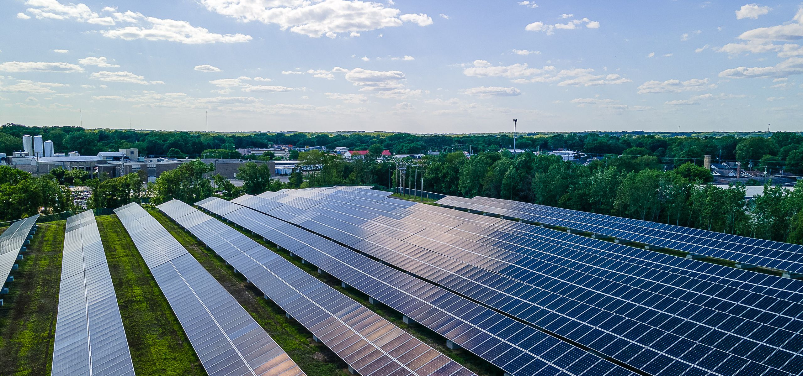 Solar farm in Rockford, Illinois